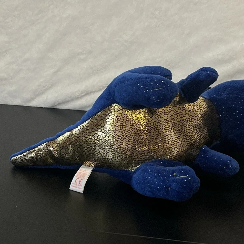 TY Beanie Boos SAFFIRE Sapphire Blue Dragon Plush Retired Multicolor Toy 2021